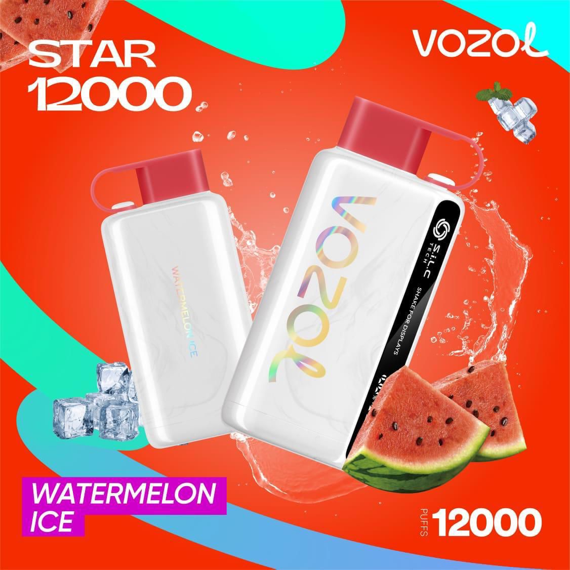 Vozol Star 12000 Puffs Disposable Vape device with Watermelon Ice flavor