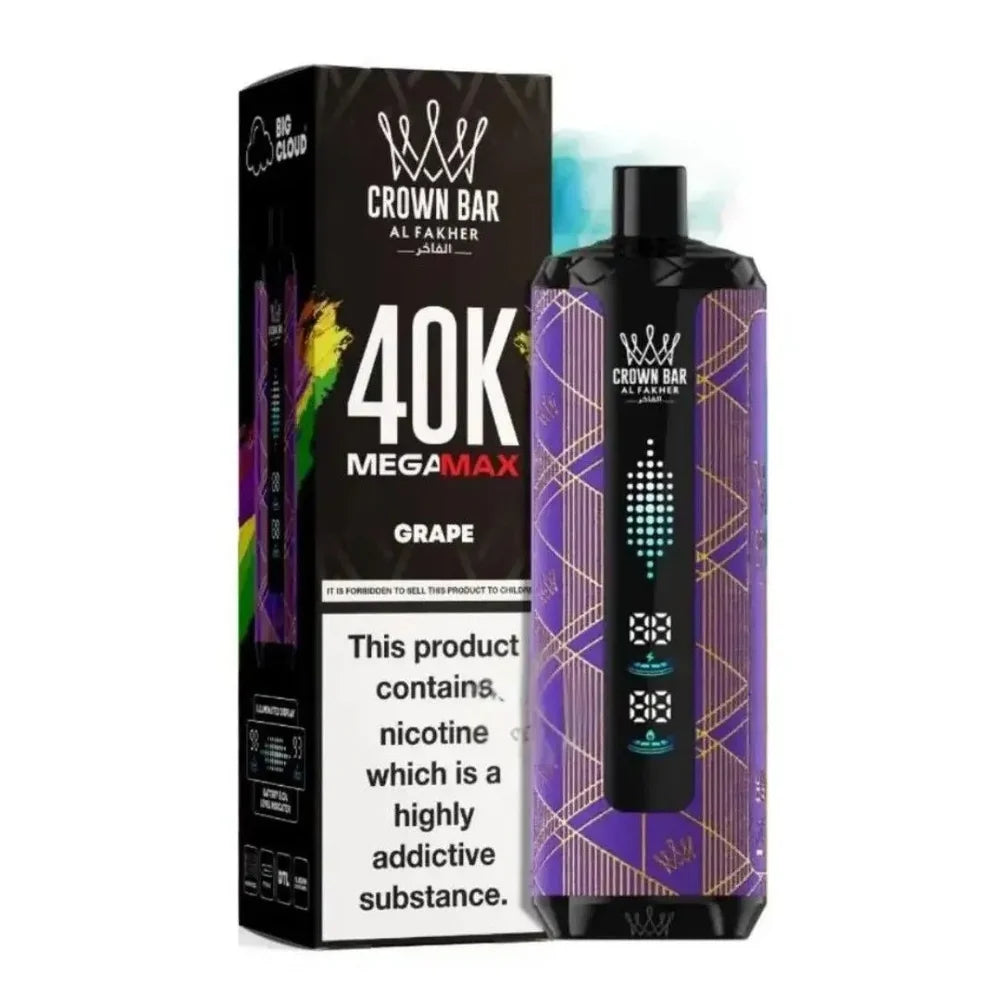 AL FAKHAR CROWN BAR MEGA MAX 40K PUFFS DISPOSABLE VAPE
