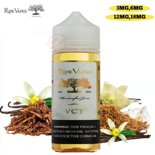 VCT E-Liquid by Ripe Vapes 60ml/120ml EJuice Bottle white bg