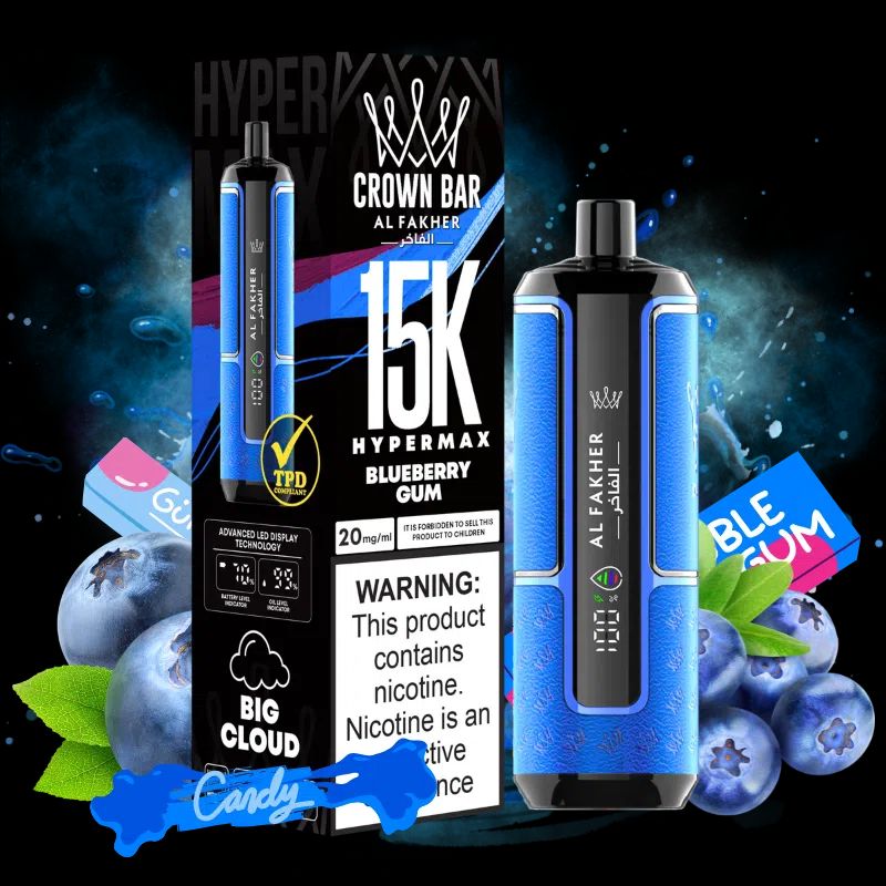 Alfakher 15k puffs Blueberry Gum