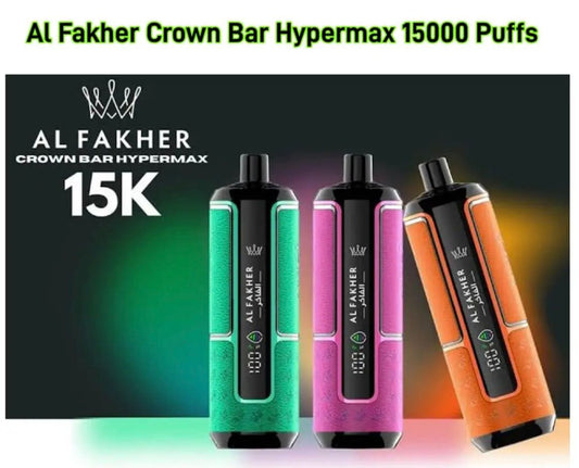 Al Fakher Crown Bar 15000 Puffs Disposable Vape Device with 3 Different Flavors