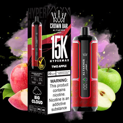 Alfakher 15k puffs Two Apple