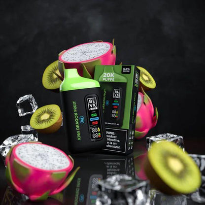 BLVK Bar 20000 Puffs Disposable Vape Kiwi Dragon Fruit Flavor Device with box