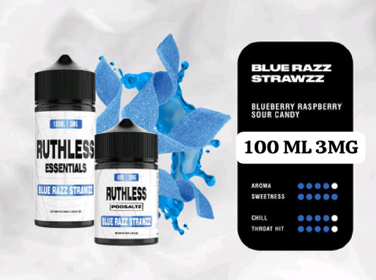 Ruthless 120 ml Freebase e‑Liquids 3 mg and 6 mg