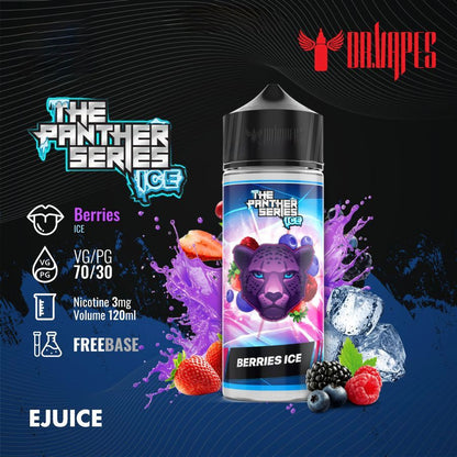 Dr Vapes 60ml & 120ml Panther Series e-liquid bottle Berries Ice flavor