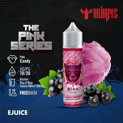 Dr Vapes 60ml & 120ml Panther Series e-liquid bottle Blackcurrant Cotton Candy flavor