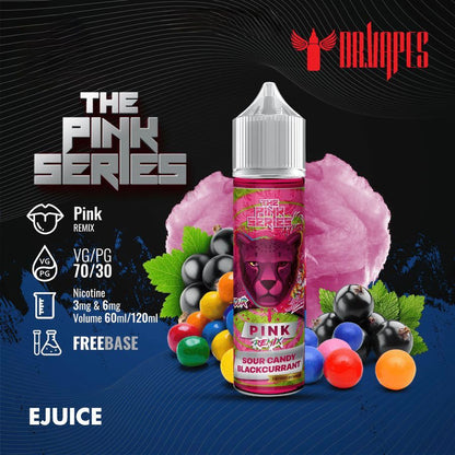 Dr Vapes 60ml & 120ml Panther Series e-liquid bottle Sour Candy Blackcurrant flavor