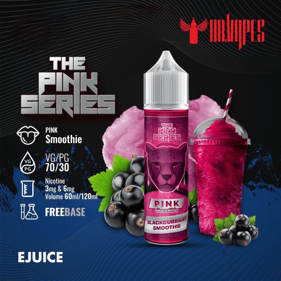 Dr Vapes 60ml & 120ml Panther Series e-liquid bottle blackcurrants smoothie flavor