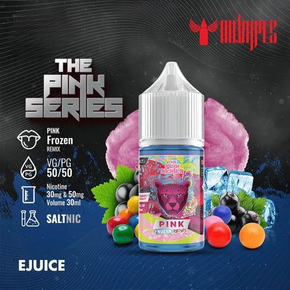 Dr Vapes Panther Series 30ml Salt Nic 30mg & 50mg Pink Frozen Remix flavor bottle