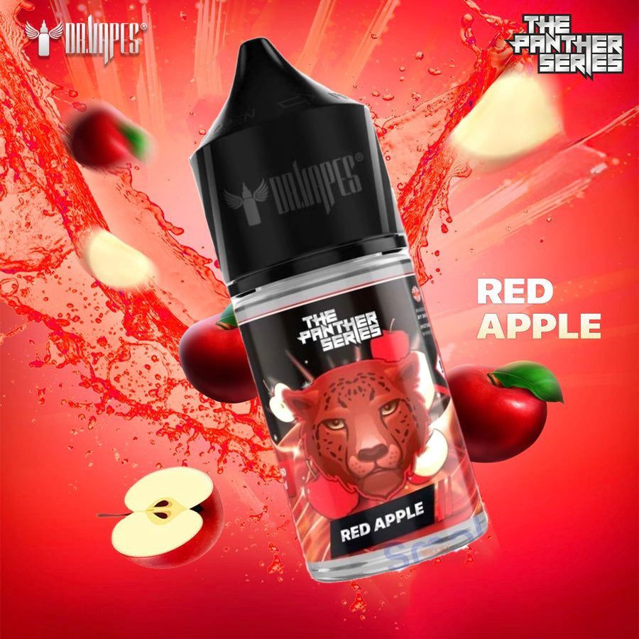 Dr Vapes Panther Series 30ml Salt Nic 30mg & 50mg Red Apple flavor bottle