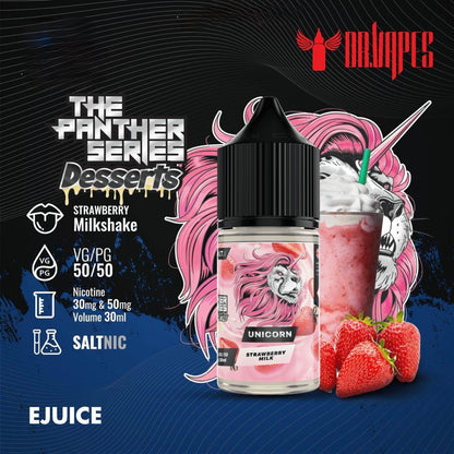 Dr Vapes Panther Series 30ml Salt Nic 30mg & 50mg Strawberry Milk shake flavor bottle