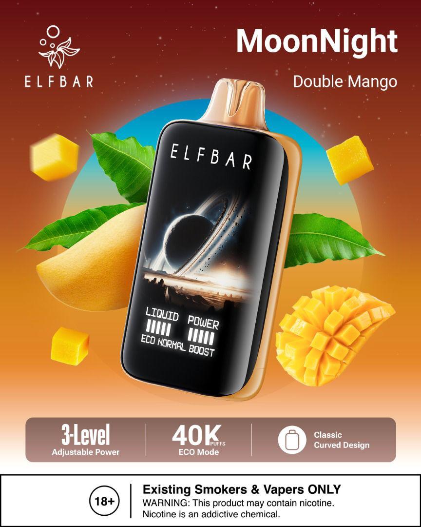 ELFBar MoonNight 40000 Puffs Disposable Vape Double Mango Flavors