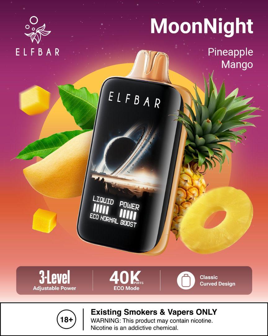 ELFBar MoonNight 40000 Puffs Disposable Vape Pineapple Mango Flavors