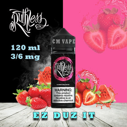 Ruthless 120 ml Freebase e‑Liquids 3 mg and 6 mg