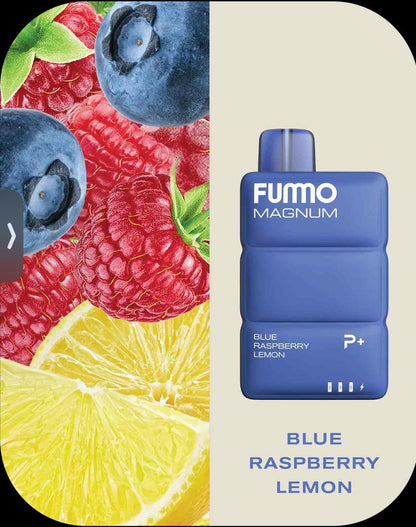 Fummo Magnum 8000 Puffs Disposable Vape 20mg Nicotine with Blue Raspberry Lemon Flavor