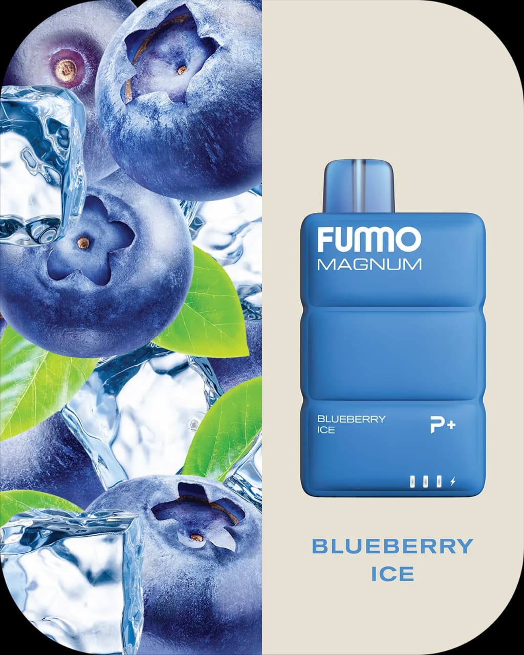 Fummo Magnum 8000 Puffs Disposable Vape 20mg Nicotine with Blueberry Ice Flavor
