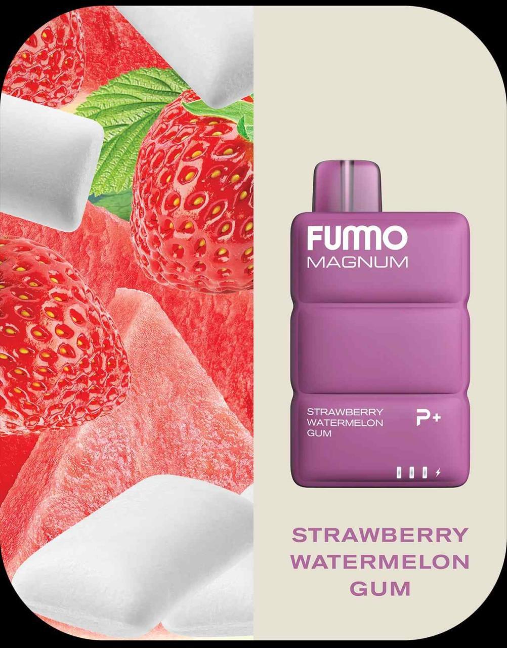 Fummo Magnum 8000 Puffs Disposable Vape 20mg Nicotine with Strawberry Watermelon Gum Flavor