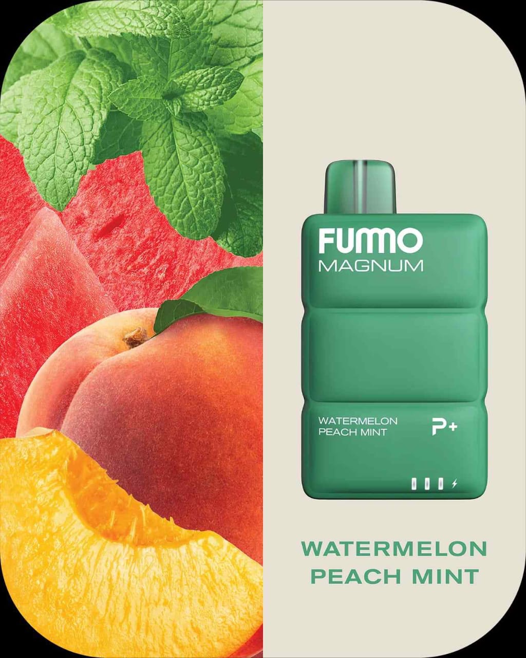 Fummo Magnum 8000 Puffs Disposable Vape 20mg Nicotine with Watermelon Peach Mint Flavor