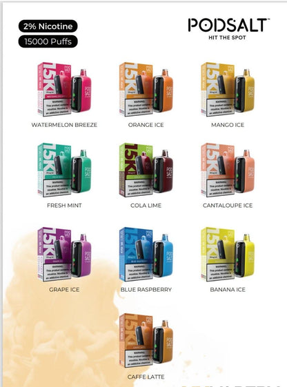 Pod Salt 15000 Puffs Disposable Vape 20mg Nicotine Salt