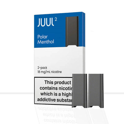 JUUL 2 Pods 18mg – 2 Pack Polar Menthol flavor pod with pack