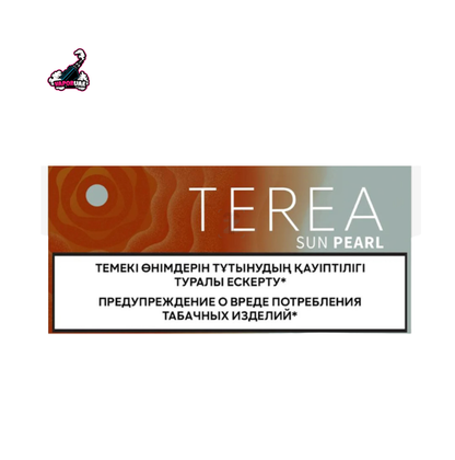 IQOS TEREA Uzbekistan Sun Pearl flavor pack on a white background