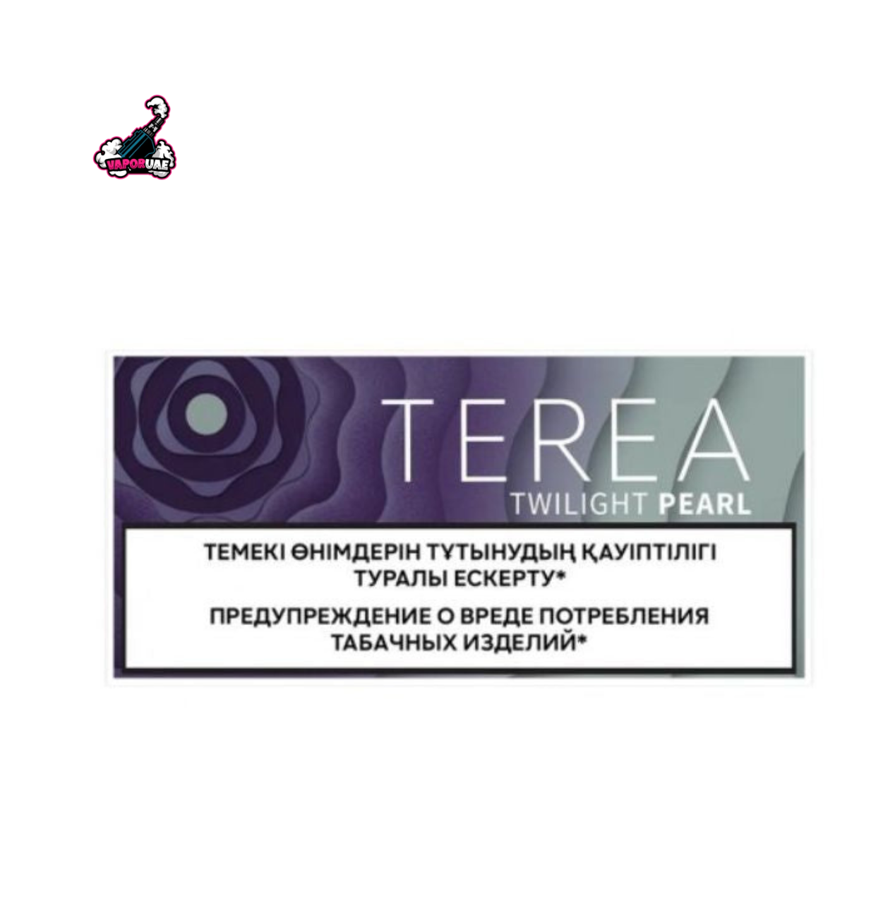IQOS TEREA Uzbekistan Twilight Pearl flavor pack on a white background