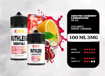 Ruthless 120 ml Freebase e‑Liquids 3 mg and 6 mg