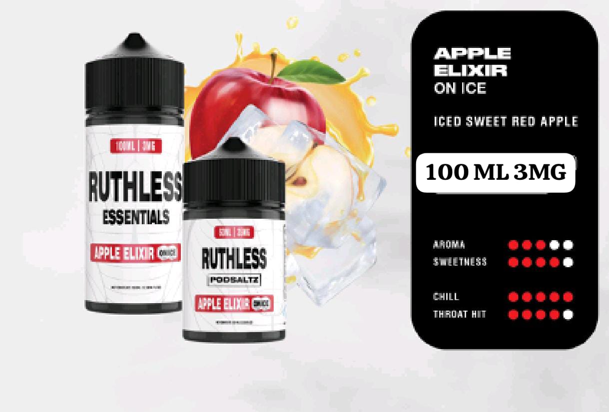 Ruthless 120 ml Freebase e‑Liquids 3 mg and 6 mg