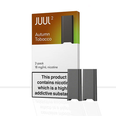 JUUL 2 Pods 18mg – 2 Pack Autumn Tobacco flavor pod with pack