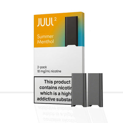JUUL 2 Pods 18mg – 2 Pack Summer Menthol flavor pod with pack