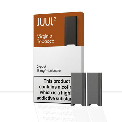 JUUL 2 Pods 18mg – 2 Pack Virginia Tobacco flavor pod with pack