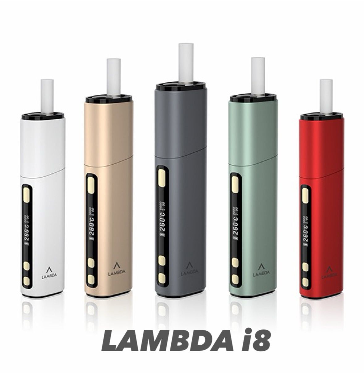 Lambda i8 HNB Device for TEREA Sticks 4 different colors on a white background