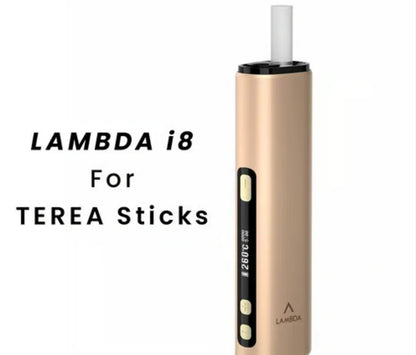 Lambda i8 HNB Device for TEREA Sticks Gold color on a white background