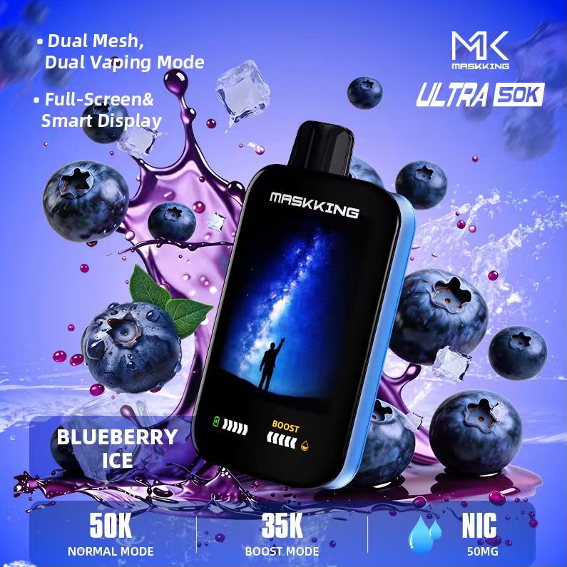 Maskking Ultra 50K Puffs Disposable Vape Blueberry Ice Flavor Device