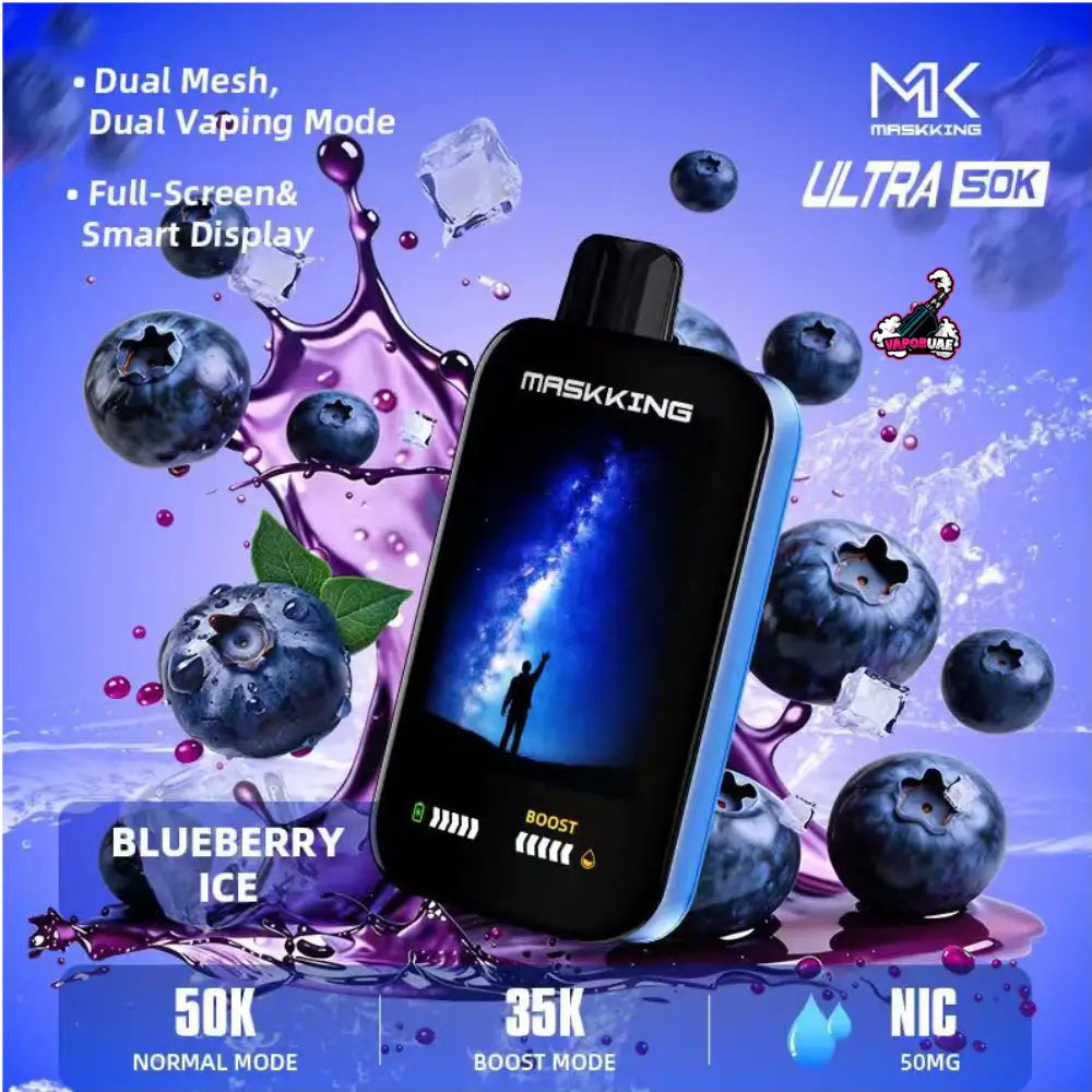 Maskking Ultra 50K Puffs Disposable Vape Blueberry Ice Flavor Device
