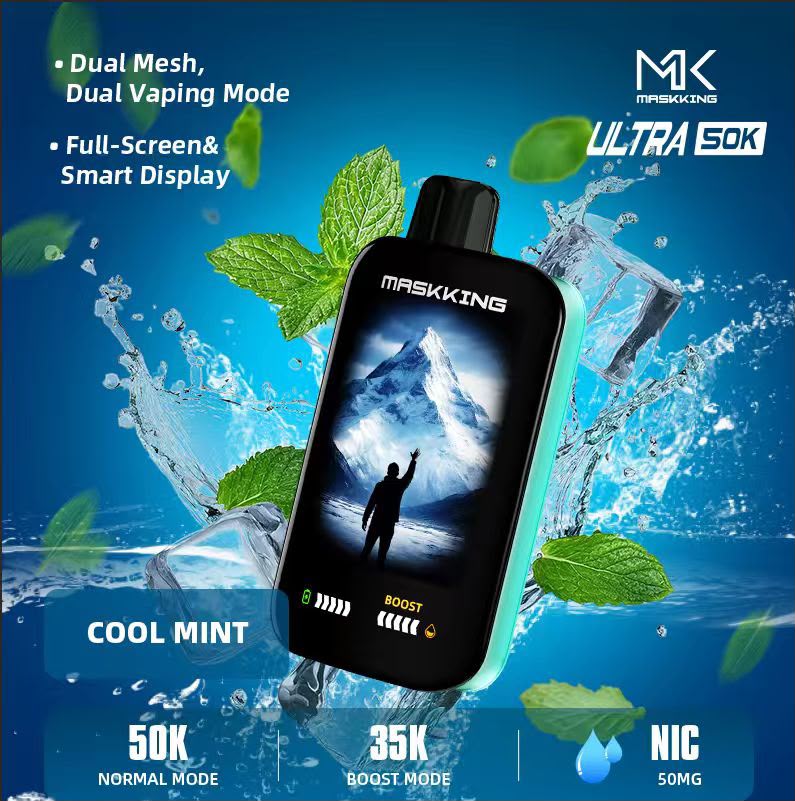 Maskking Ultra 50K Puffs Disposable Vape Cool Mint Flavor Device
