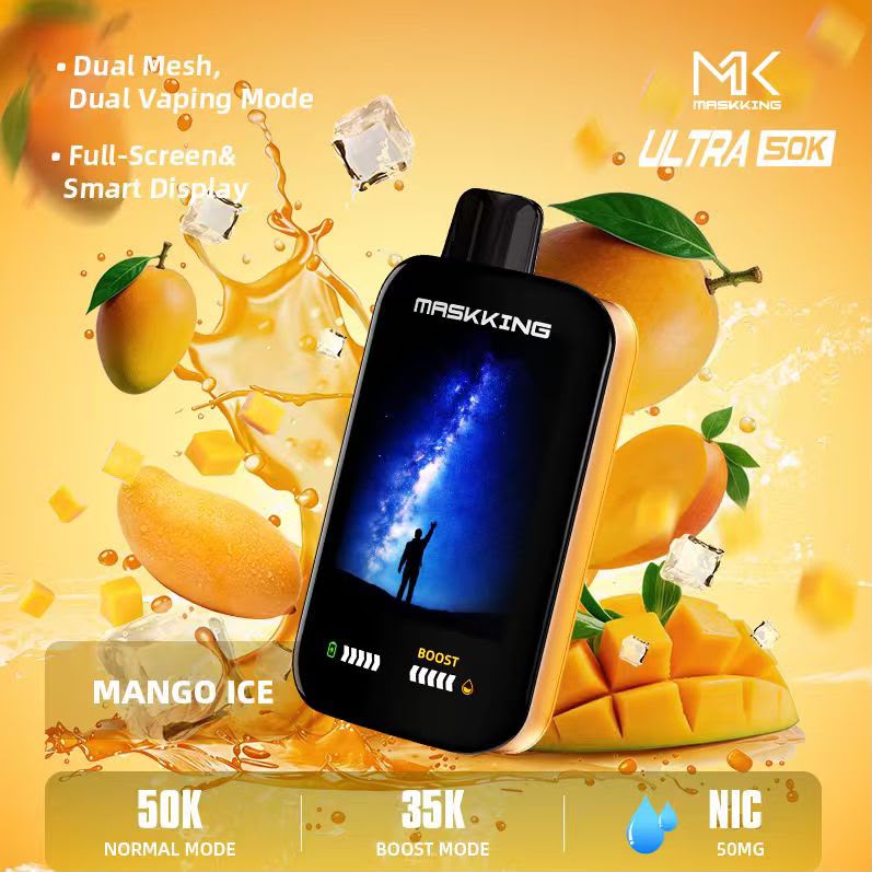 Maskking Ultra 50K Puffs Disposable Vape Mango Ice Flavor Device