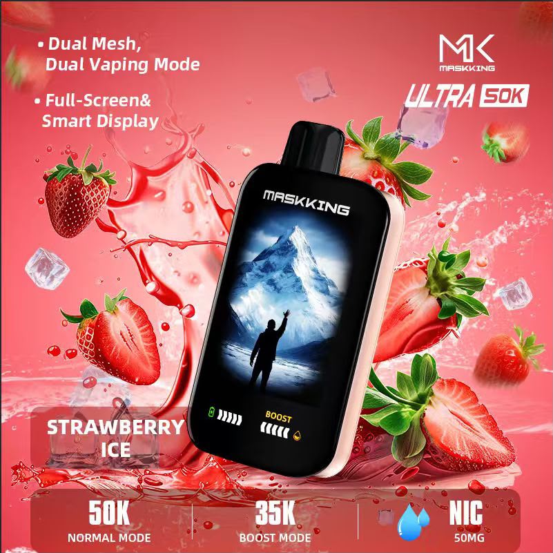 Maskking Ultra 50K Puffs Disposable Vape Strawberry Ice Flavor Device