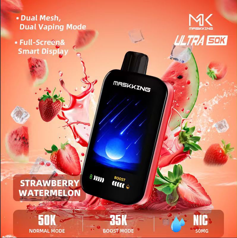 Maskking Ultra 50K Puffs Disposable Vape Strawberry Watermelon Flavor Device