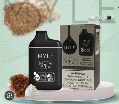 MYLE Meta Box 5000 Puffs Disposable Vape Cuban Tobacco Flavor