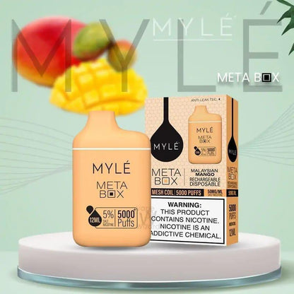 MYLE Meta Box 5000 Puffs Disposable Vape Malaysian Mango Flavor