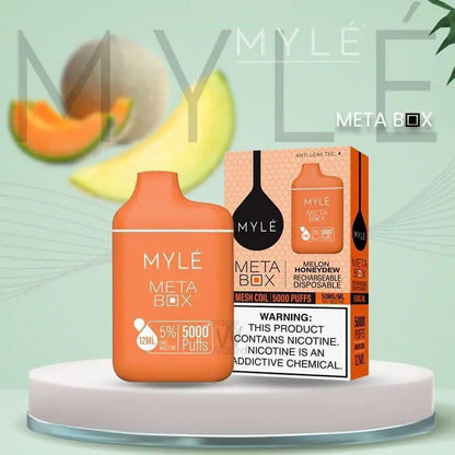 MYLE Meta Box 5000 Puffs Disposable Vape Melon Honeydew Flavor