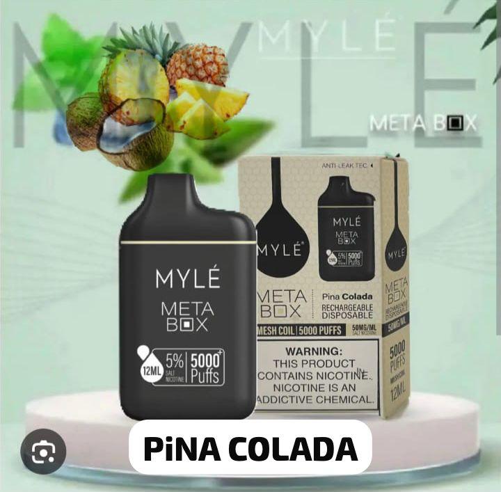 MYLE Meta Box 5000 Puffs Disposable Vape Pina Colada Flavor