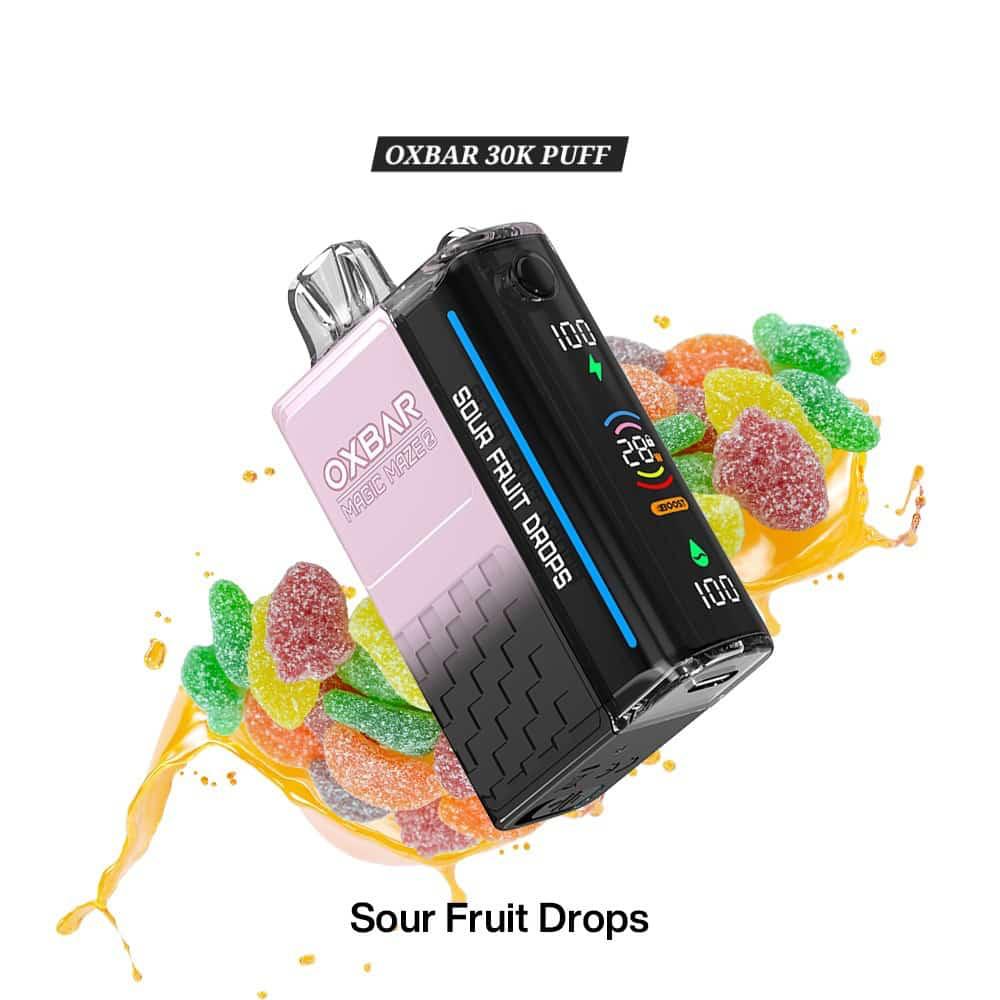 OXBAR 30k Puffs Magic Maze 2 Disposable Vape Sour Fruit Drops Flavor