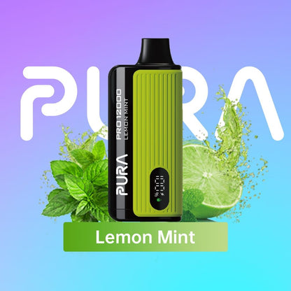 PURA Pro 12000 Puffs Disposable Vape device Lemon Mint flavor