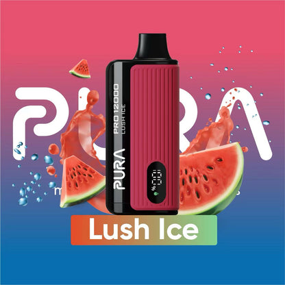 PURA Pro 12000 Puffs Disposable Vape device Lush Ice flavor