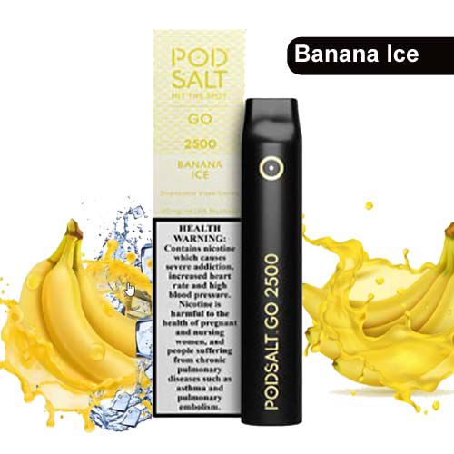 Pod Salt Go 2500 Puffs Disposable Vape Banana Ice Flavor