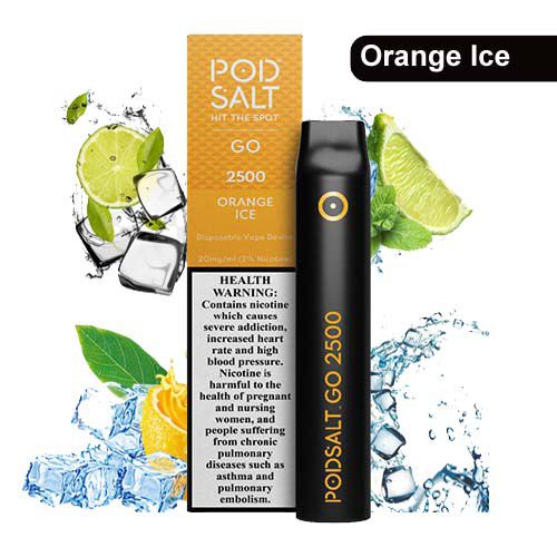 Pod Salt Go 2500 Puffs Disposable Vape Orange Ice Flavor