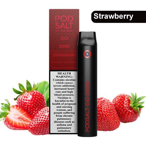 Pod Salt Go 2500 Puffs Disposable Vape Strawberry Flavor