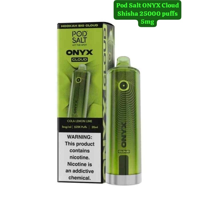 Pod Salt Onyx Cloud 25000 Puffs Disposable Vape Cola Lemon Lime Flavor